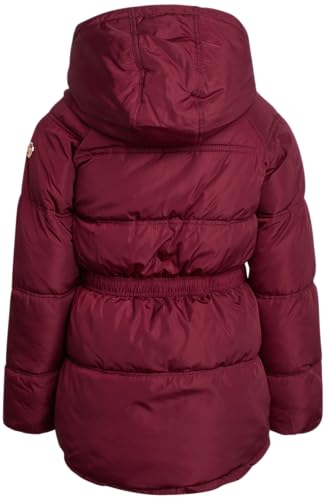 Image of KENSIE GIRL Girls Puffer Jacket Sherpa-Lined Belted Winter Coat