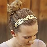 Yean Gold Leaf Wedding Headband Greek Goddess Bridal Headpiece Olive Branch Hair Accessories for Women and Girls