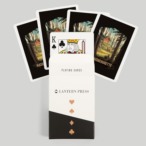 Lantern Press Massachusetts, 52 cartas póker adultos miniatura 6