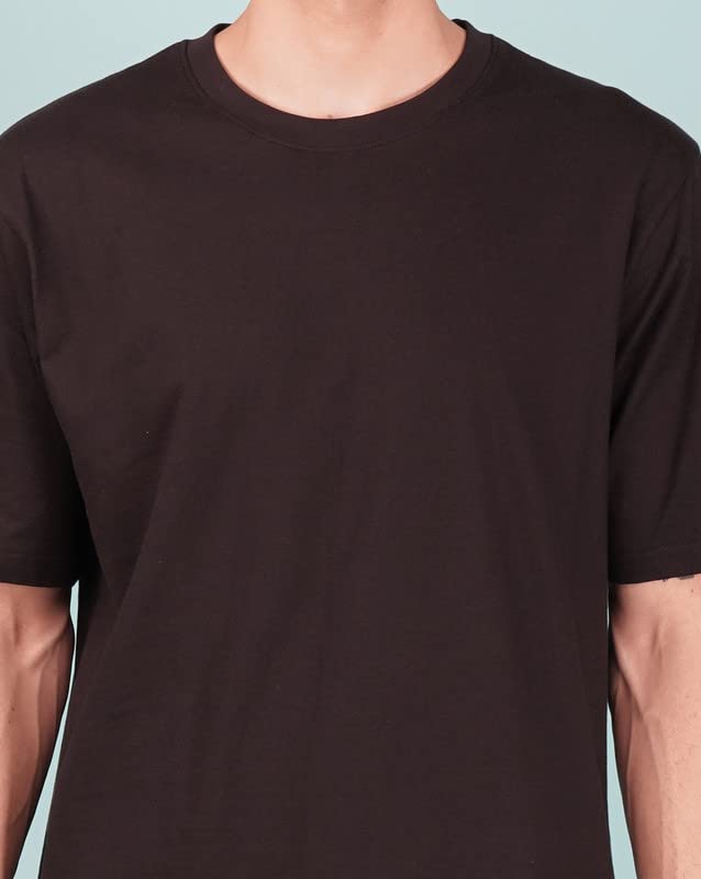Image of Nusyl Men Solid Oversized t-Shirt - NUMCOTSH0001