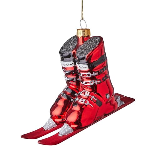BUTLERS Weihnachtskugel Skischuhe Hang ON | Christbaumkugel Glas,...