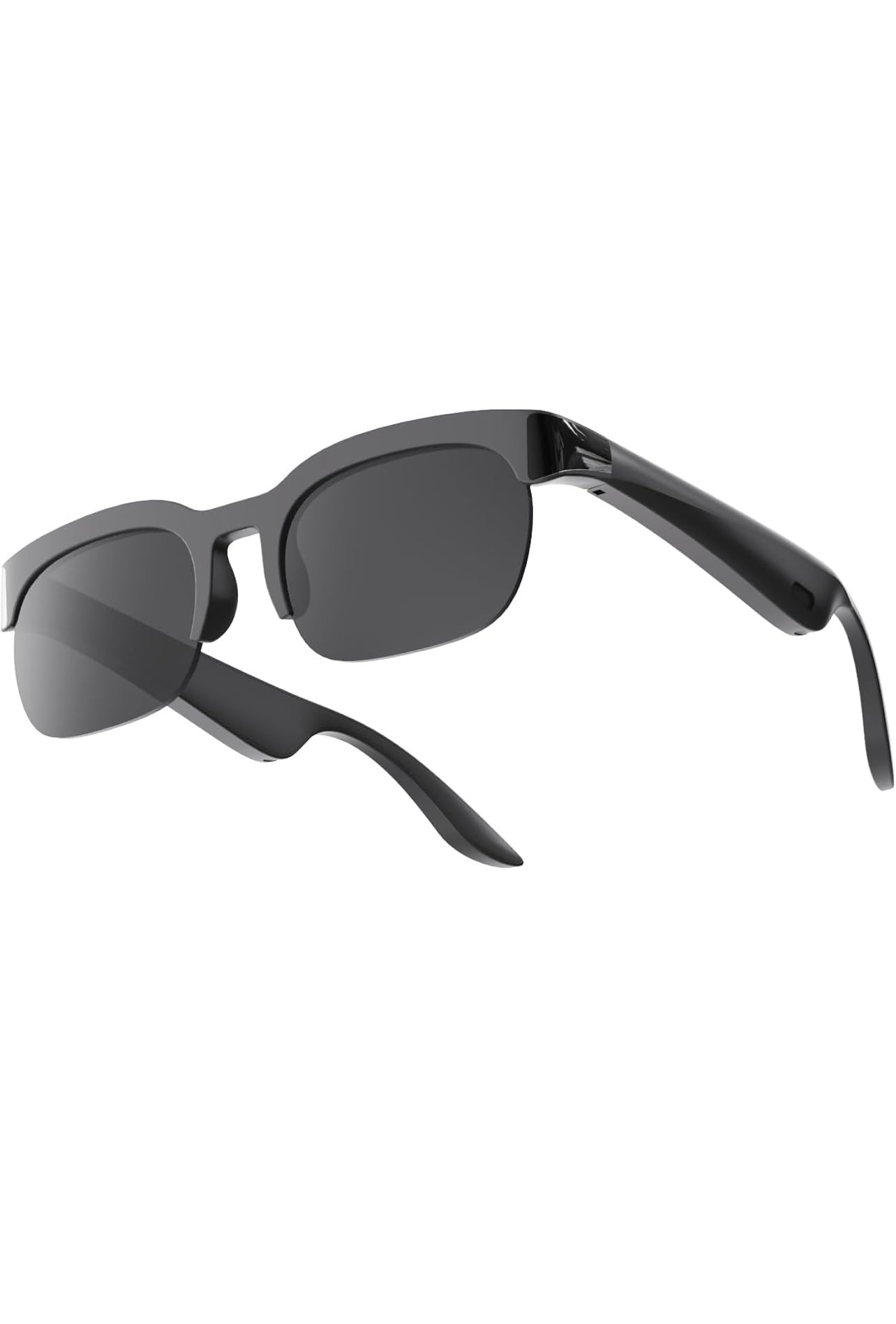 Occhiali Smart Audio Bluetooth 5.0, Montatura Nera Lenti Polarizzate Intercambiabili, Controlli Touch, 155mm