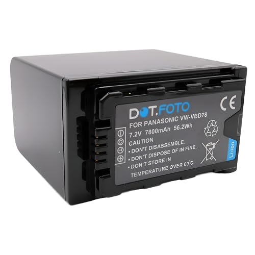 Batería VW-VBD78 recargable de 7.2v para Panasonic AG-CX350 HC-X1000 videocámara profesional con LED
