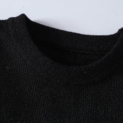 Men Sweaters Crewneck Long Sleeve Sweaters Casual Pullover Sweater Cable Knit Pullover Plus Size Warm Winter Outwear3