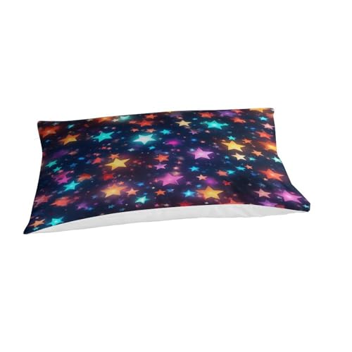 Juego de cama de estrellas 3D neón: funda nórdica 135x200 y fundas de almohada de microfibra 6