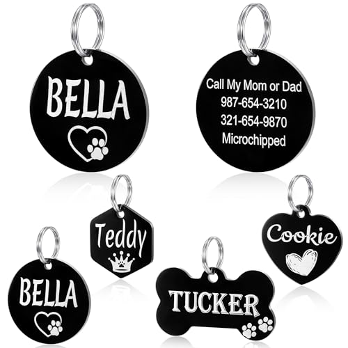 YEHANTI Edelstahl Hundemarke mit Gravur & Symbolen