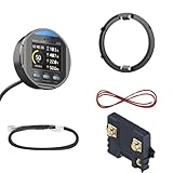 TR24 - Misuratore Coulomb per batteria con grado di impermeabilità IP68 e schermo a colori per una misurazione accurata di tensione, corrente e capacità (50 A)
