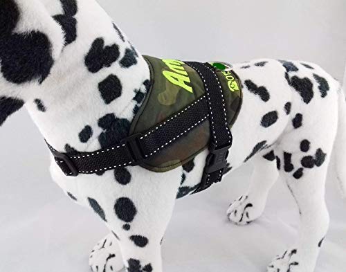 Hundegeschirr kleine Hunde Brustgeschirr mit Wunsch Namen bestickt Camouflage rot Tarnung Optik mittelgroße und große Hunde