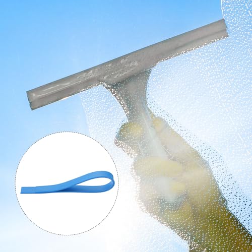 Image of MECCANIXITY Replacement Squeegee Rubber for Window, Glass, Shower Doors, Tile Wall, 17.72 Inch, Blue Pack of 4
