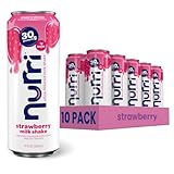 Nurri - 30g Protein Ultra Filtered Milk Shake – Strawberry - Lactose Free, Low Sugar, 150 Calories, 10 Vitamins and Minerals - 11 fl oz, 10 Cans