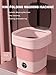 Portable Washing Machine, Mini Washer,16L Upgraded Large Capacity Foldable Washer.Deep Cleaning of Underwear, Baby Clothes and Other Small Clothes.Suitable for Apartments, Dormitories, Hotels.(Pink)