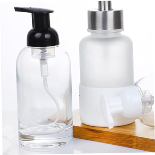 ERINGOGO 詰め替え可能シャンプーボトル 透明ポンプ式ソープディスペンサー 漏れ防止設計 バスルーム ホテル 旅行用液体洗剤容器