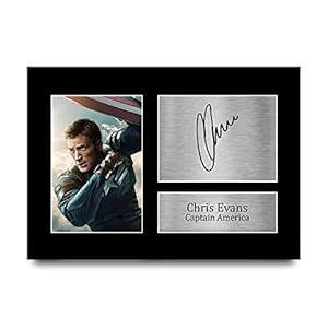 HWC Trading Chris Evans Printed A4 Signed Autograph Captain America The Avengers Play Picture Photo Print