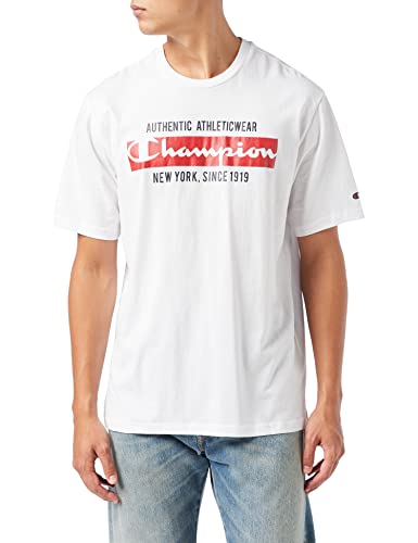 Champion Graphic Shop Authentic S-S T-Shirt, Blanc, Small Homme