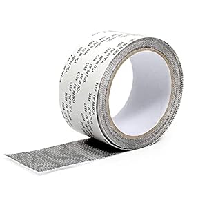 Ruban de kit de réparation de moustiquaire de fenêtre, adhésif fort et imperméable, pour fenêtre moustiquaire et porte moustiquaire, maison, camping-car, chalet（2″×80″）gris