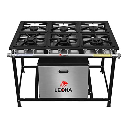 Fogão Industrial 6 Bocas 30X30 Perfil 7 Baixa Pressão com Forno Tampa Inox