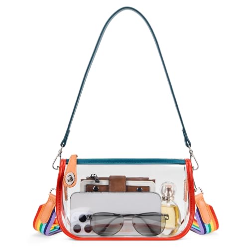 CLUCI Clear Purse Crossbody Bags for Women Clear Crossbody Bag Clear Shoulder Bag for Concerts Sports Events Festivals