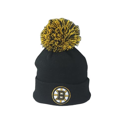 ZHATS Unisex Kid's NHL Officially Licensed Youth Beanie Pom Icon Team Color, One Size