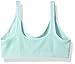 Hanes Big Girl's Seamless ComfortFlex Fit Cozy Pullover Bra 2-Pack Bra, heather grey/blue spearmint, Large