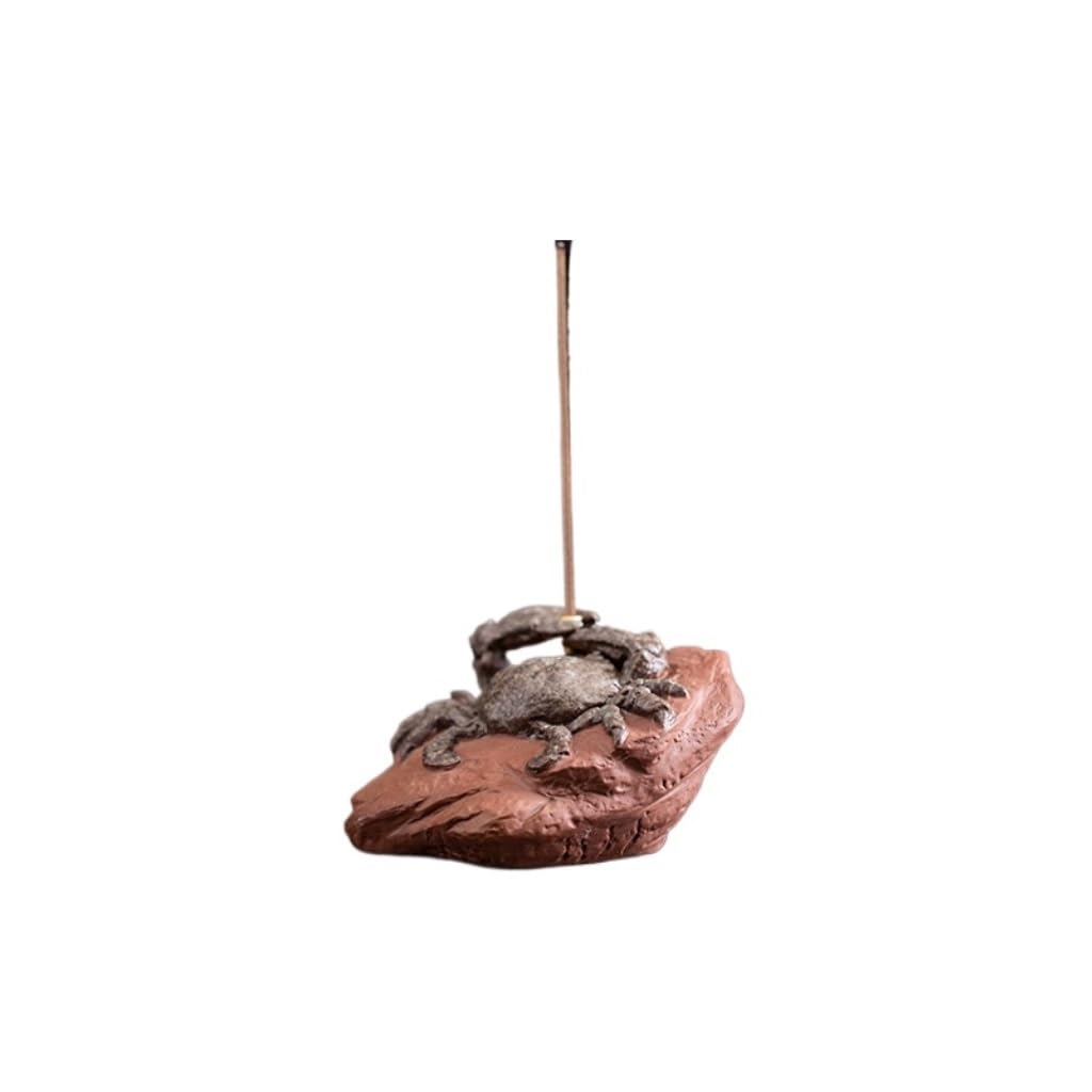 Basxdrfxz A Incense Holder Base Purple Sand Small Crab Thread Incense Burner Te Table Romatherapy Stove Holder Home Furnishings