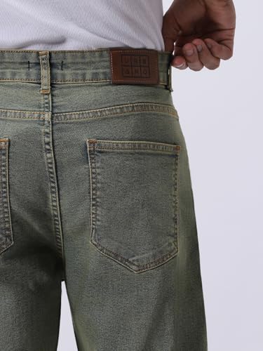 Image of Urbano Fashion Men's Straight Fit Heavy Washed Jeans Stretchable