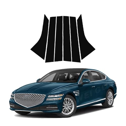 Molduras antiarañazos en negro brillante para ventanas de Genesis G80 2015-2022