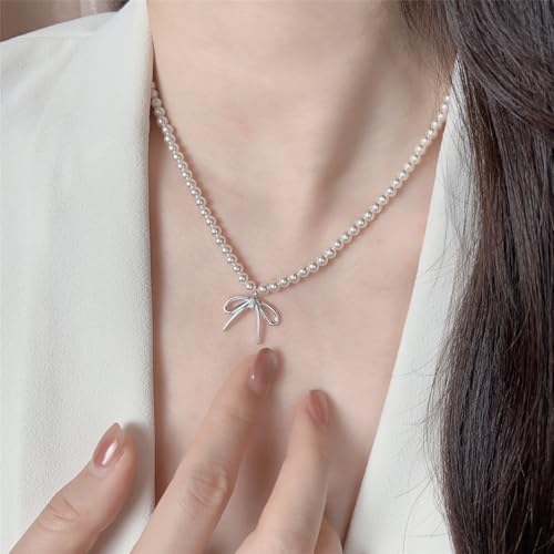 Collier en perles argent 925 style coréen chaîne de clavicule - 3