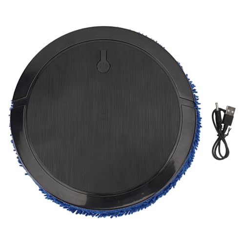 Robot Lavapavimenti, Pulizia Intelligente a Basso Rumore, Robot Pulitore a Doppio Uso a Secco e Umido per la Casa con Batteria al Litio da 1500 mAh (Black)