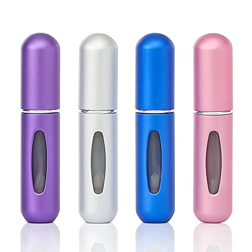 4PCS Portable Mini Refillable Perfume Atomizer Bottle, Refillable Perfume Spray, Atomizer Perfume Bottle, Scent Pump Case,Â Perfume Atomizer RefillableÂ for Traveling and Outgoing