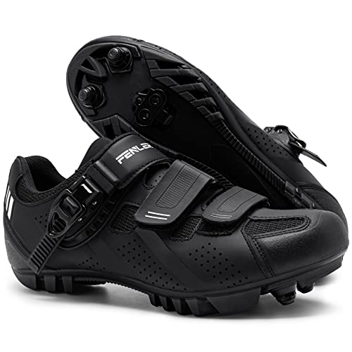 Fenlern MTB Schuhe Herren Leicht Atmungsaktiv Radschuhe 2 Schrauben Mountainbike Schuhe Harte Sohle Fahrradschuhe Abriebfest mit Schnalle - Image 7