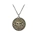 WYFLL Collier avec pendentif en forme de crâne de pirate des Caraïbes avec pièce de monnaie aztèque dorée
