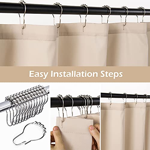 Jslove 2 Pcs Shower Curtain Sets With Rugs thumb #4