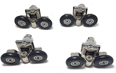 Set of 4 New Adjustable Shower Door Rollers 25mm