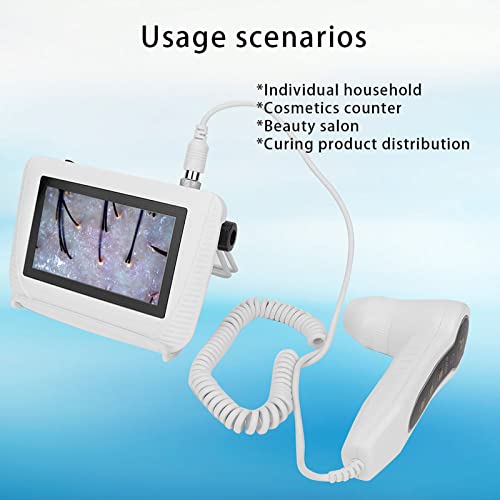 Analyseur de Cheveux de Diagnostic de Peau,50X 200X,Analyseur de Détecteur Grossissant d'humidité D'huile de Follicule Pileux de Cuir Chevelu Rechargeable,Pigments Cutanés