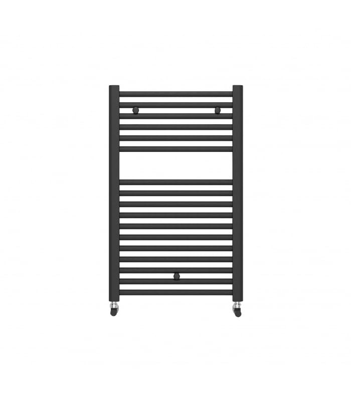 Fácula - Radiador Toallero DE AGUA Ocean Negro 803x500mm | (NO Eléctrico) | 3 soportes+purgador | Conexiones 3x1/2"