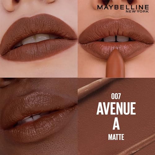Image of Maybelline New York Maybelline Serum Lipstick (Matte), 007 Avenue | 1-Swipe Lush Color 8HR Weightless Hydration