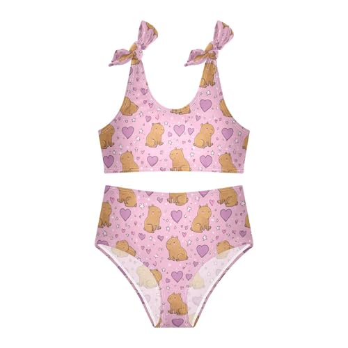 Image of Boccsty Cute Crab Red Blue Girls Swimsuits Kids Bikini Sets 2 Pcs Bathing Suit for 3T