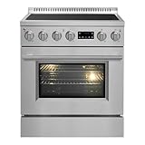 Forno Torino 30 Inch Induction Range True Convection, Air Fry, Air Sous Vide, 4.32 cu. ft. Oven, in Smudge-Resistant Stainless Steel