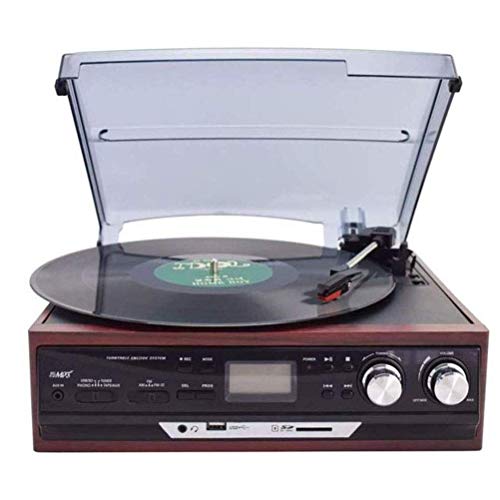 Vintage Record Player FM Player Vintage Multi-Function Tape Radio Streaming Turntable, Stereo, Bluetooth Turntable Superior Sound (Noir) (Marron) - Les Beatles, Paul McCartney, John Lennon, RIngo Starr, George Harrison Vintage Record Player FM Player Vintage Multi-Function Tape Radio Streaming Turntable, Stereo, Bluetooth Turntable Superior Sound (Noir) (Marron)