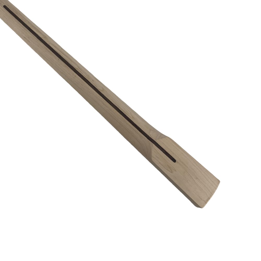 Yinfente Manico per chitarra basso 22 tasti 34 pollici Acero tastiera chitarra Intarsio a blocchi DIY Chitarra Intarsio a blocchi (Tastiera in Acero)