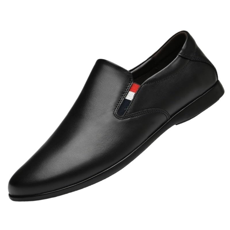 Dress Oxford Formal Shoes for Mens Uniform Business Synthetic Leather Slip-on Pointed Toe Wedding Non Slip Anti-Slip Shoe