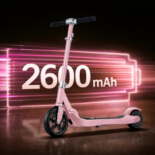 Image of Lifelong Kids Electric Scooter for 6-12 Years Age | with Rechargeable Battery, Adjustable Handle Height & Foldable Design | Safe Kids Scooter with Anti-Slip Deck (Pink)