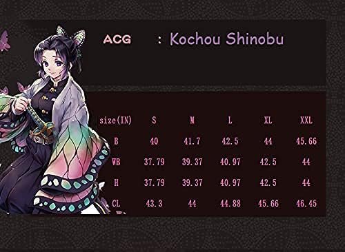 Vista 7 de Rarashik Disfraz de capa de Halloween para mujer kimono de Kochou Shinobu