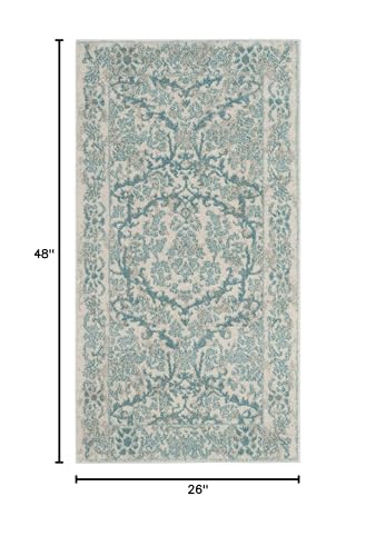 Tapete rectangular 2'2" x 4' Ivory/Light Blue SAFAVIEH miniatura 2