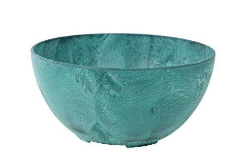 Preisvergleich Produktbild Artstone Pflanzschale, Pflanzgefäß Fiona, frostbeständig und leichtgewichtig, azure, 25x25x12 cm, 136244