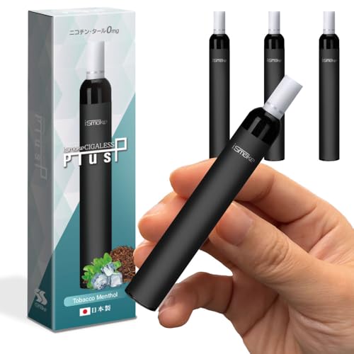iSmoke CIGALESS Plus 0mg �d�q�^�o�R �^�[�� �j�R�`��0 VAPE �x�C�v �d�q�^�o�R �g���̂� �V�[�V�� �����^�� �X�^�[�^�[�L�b�g �{�� (�d�� 0mg, �^�o�R�����\�[�� 3�{)