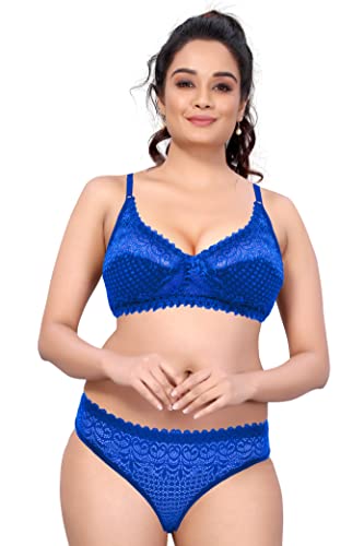 Image of Bra Panty Set for Women and Girls Lingerie Set with Full Coverage Non-Padded Bra and Panty Set
