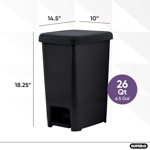 Caneca de basura ovalada Superio con pedal 6.5 gal 2 pack miniatura 2