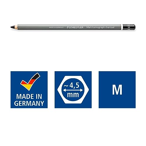 Lápices de carboncillo Staedtler Mars Lumograph 12 unid. miniatura 5