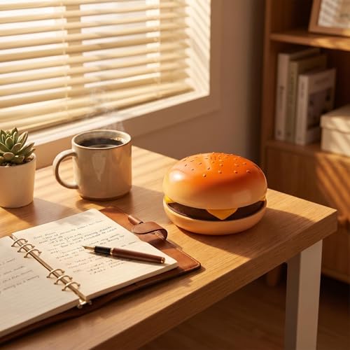 Teléfono de línea fija creativo con diseño hamburguesa miniatura 2